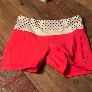 Lululemon red biker shorts
